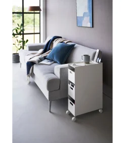 Tower Opbergmanden op wielen 3-laags - Wit