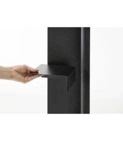 Tower Toiletrolhouder op wielen smal - Zwart