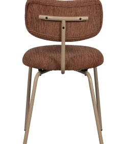 Travis Eetkamerstoelen - Polyester - Bruin - Set van 6