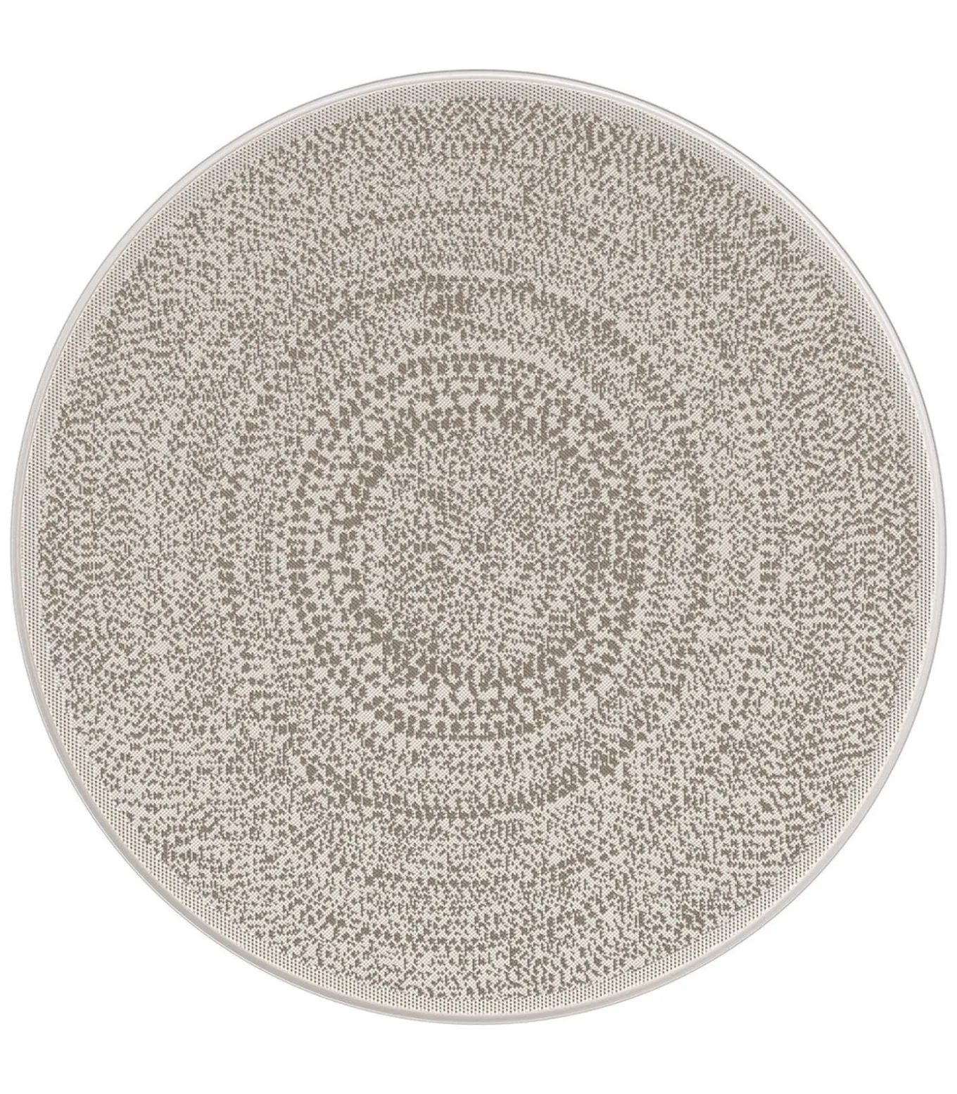 TRIBAL rond vloerkleed voor binnen en buiten in etnische stijl