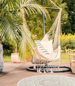 TRIBAL rond vloerkleed voor binnen en buiten in etnische stijl