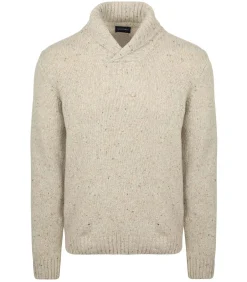 Trui Shawl Tweed Eco Wool Ecru