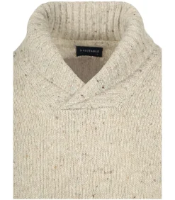 Trui Shawl Tweed Eco Wool Ecru