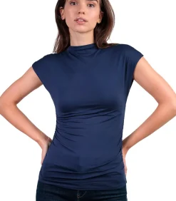 T-shirt met slipe mouwen en opstaande kraag Frunces