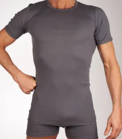 t-shirt ronde hals 2 pack 1-1 rib box grey
