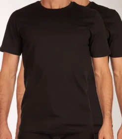 t-shirt ronde hals 2 pack jacbasic tee black