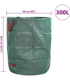 Tuinafvalzakken 4 pcs Groen 66 x 66 x 83.5 cm Polypropyleen