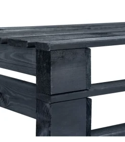 Tuinbank pallet hout zwart