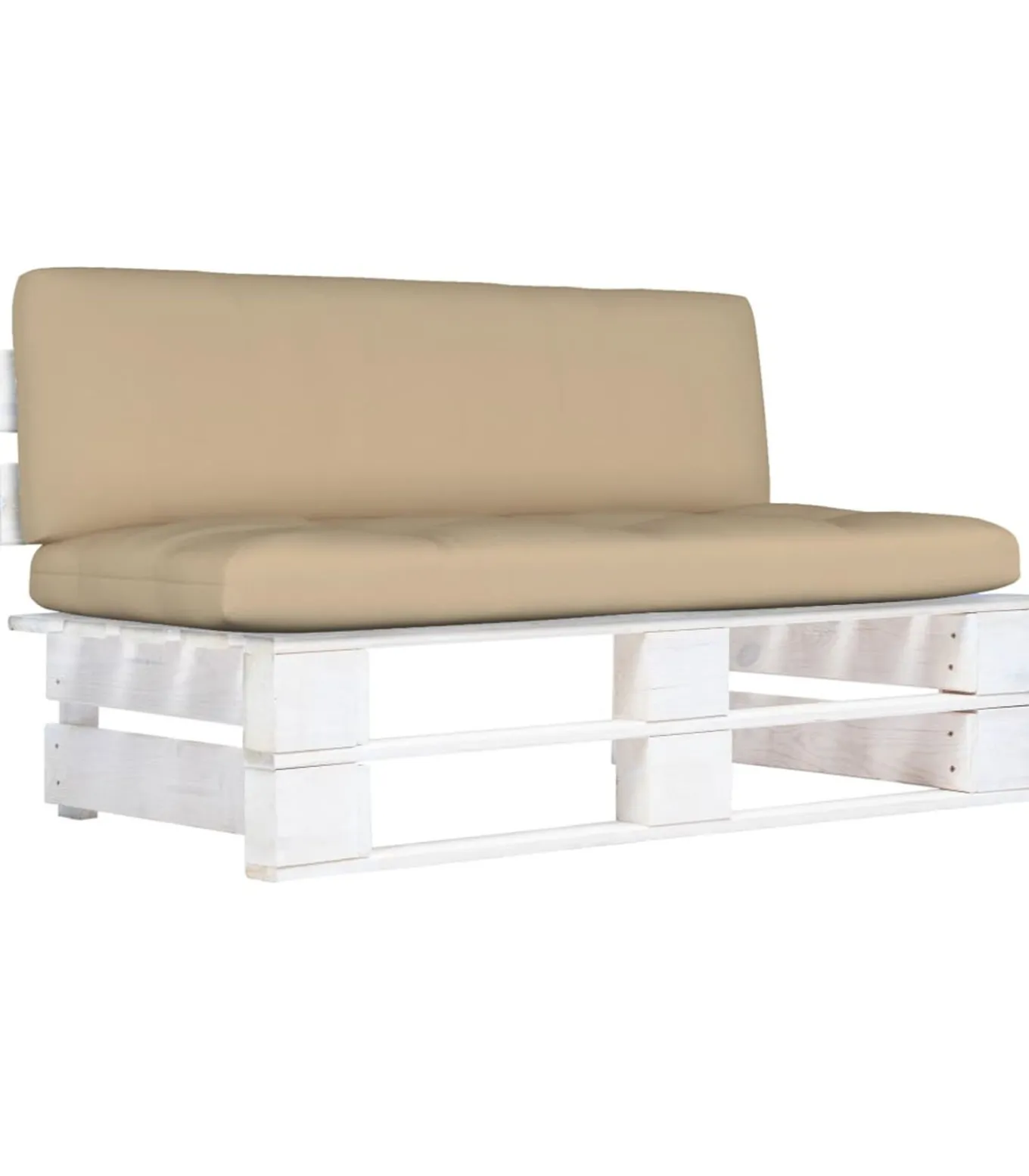 Tuinmiddenbank pallet geïmpregneerd grenenhout wit