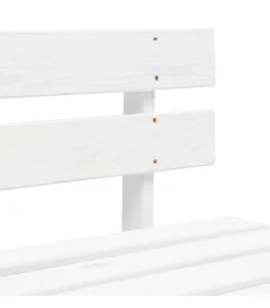 Tuinmiddenbank pallet geïmpregneerd grenenhout wit