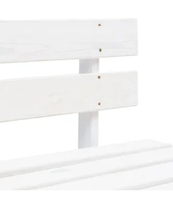 Tuinmiddenbank pallet geïmpregneerd grenenhout wit