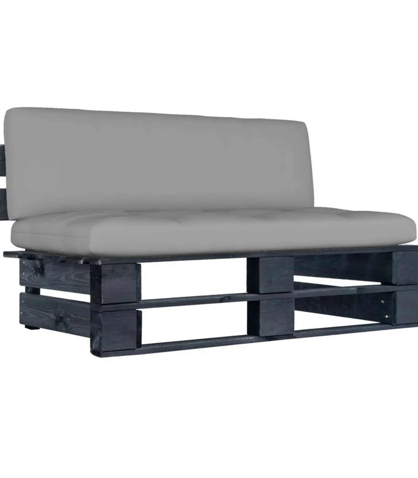 Tuinmiddenbank pallet zwart geïmpregneerd grenenhout