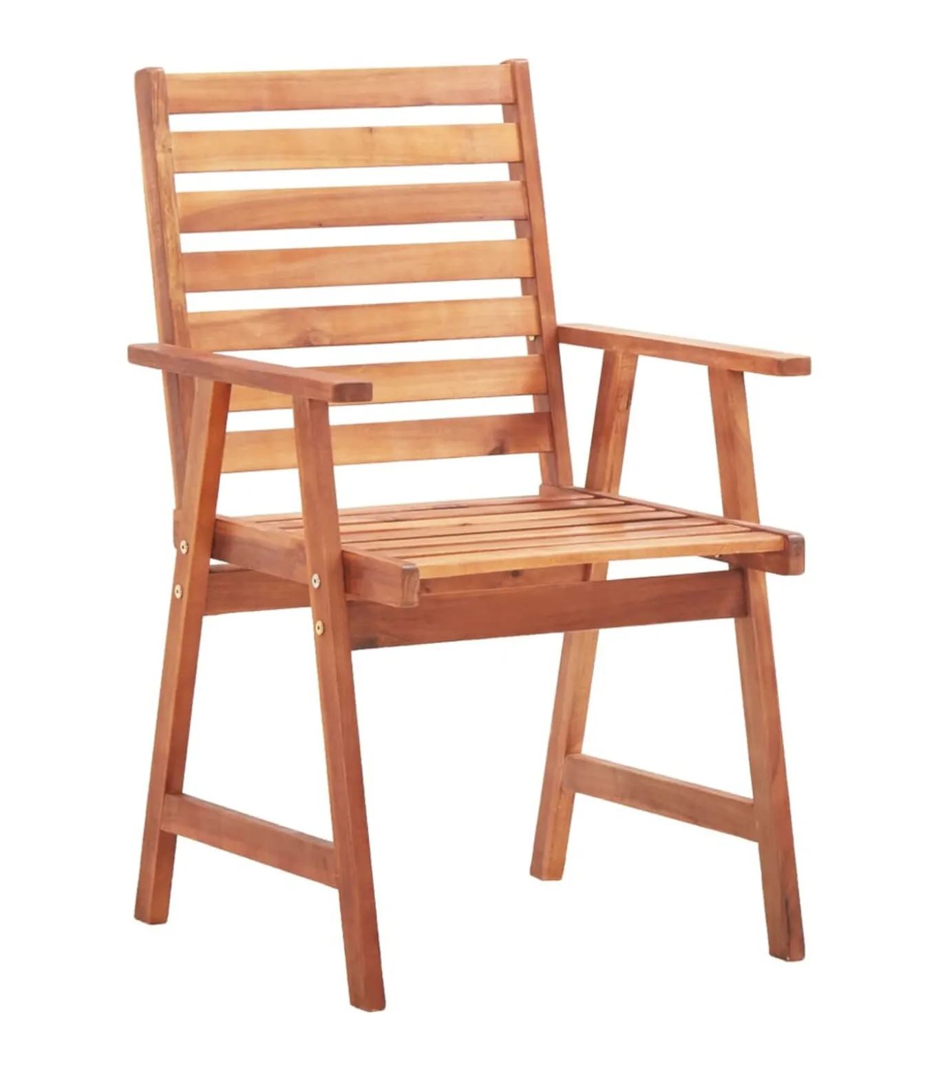 Tuinstoelen 2 st met kussens massief acaciahout