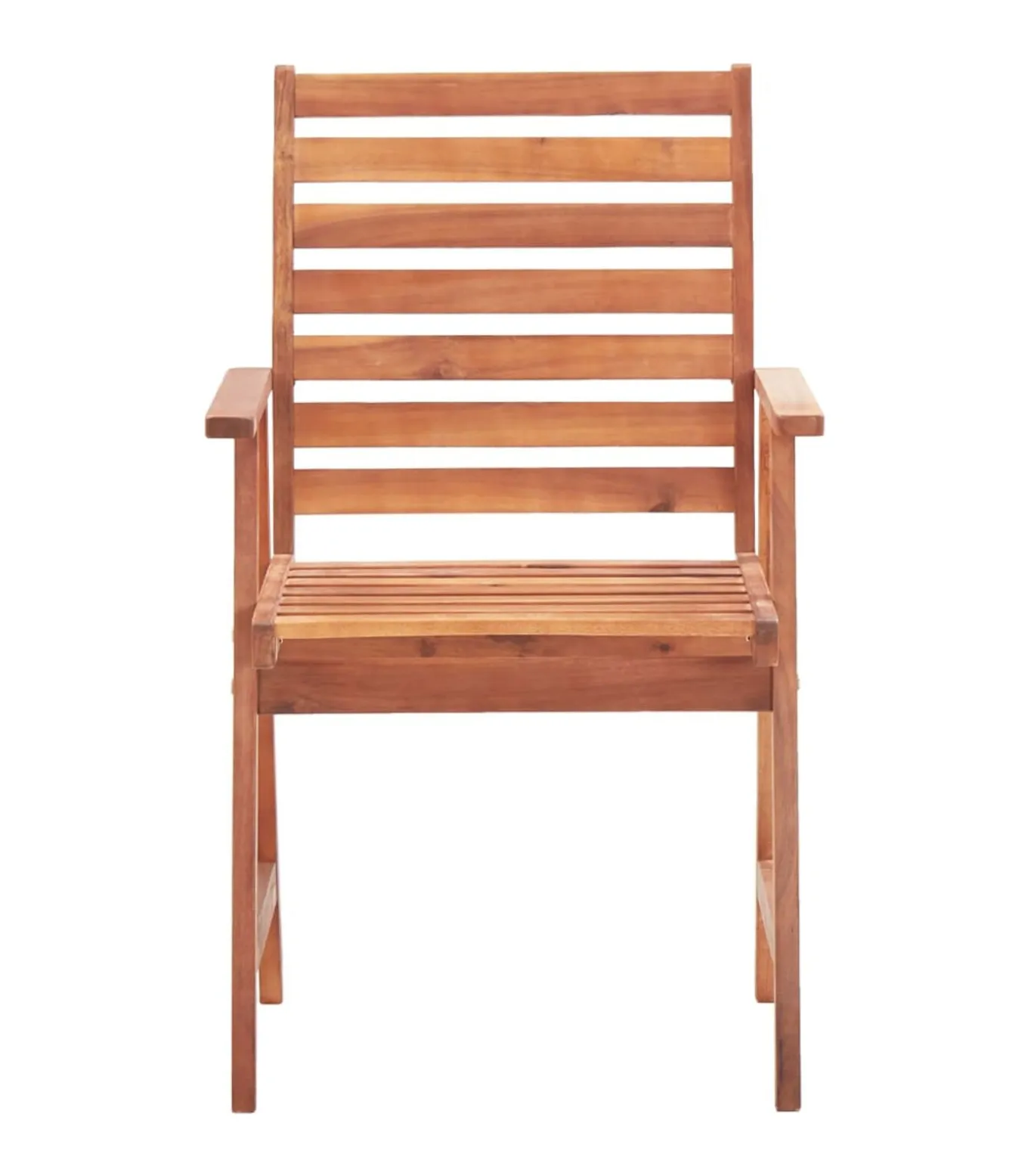 Tuinstoelen 2 st met kussens massief acaciahout