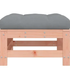 Tuinvoetenbank met kussen massief douglashout