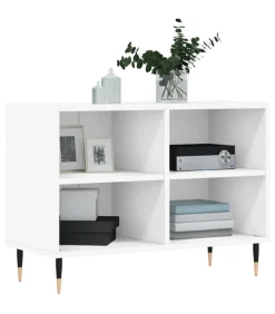 Tv-meubel 69,5x30x50 cm bewerkt hout wit