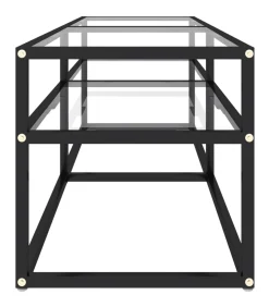 Tv-meubel 140x40x40,5 cm gehard glas transparant