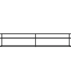 Tv-meubel 220x40x40,5 cm gehard glas zwart