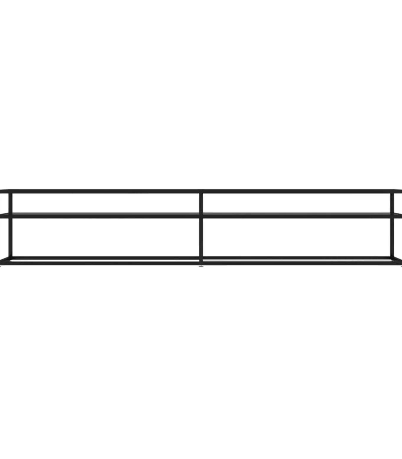 Tv-meubel 220x40x40,5 cm gehard glas zwart