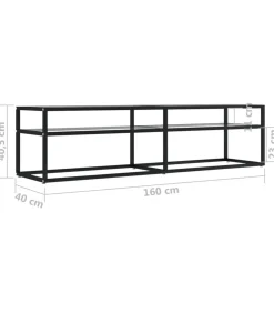 Tv-meubel 160x40x40,5 cm gehard glas transparant