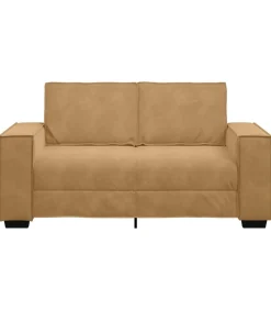 Tweezitsbank 120 cm fluweel bruin