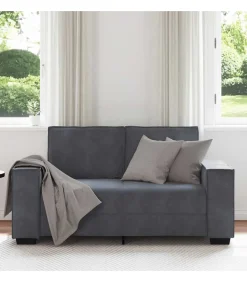 Tweezitsbank 120 cm fluweel donkergrijs