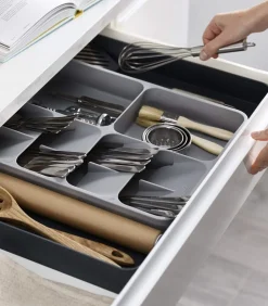 Uitschuifbare Bestekbak - DrawerStore - Grijs
