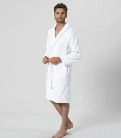 Unisex Badjas Solid Wit - L