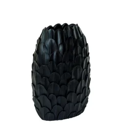 Vaas Feder - Zwart - 28.5x19x40cm