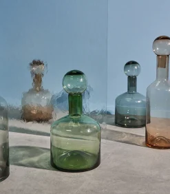 Vaas met stop 15,5xH55cm amber Fera