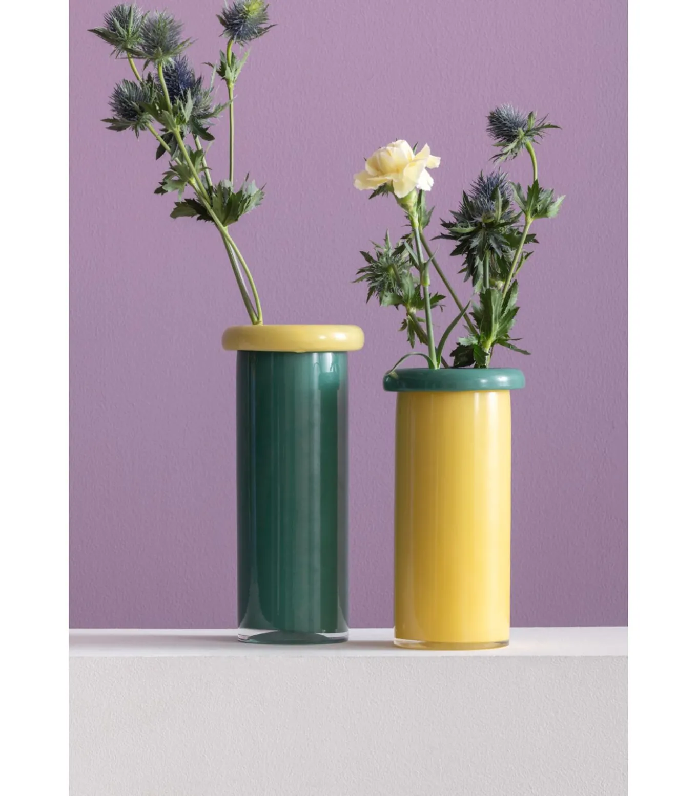 Vaas Plegado S - Geel - 12x12x23.5cm