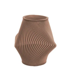 Vaas Twisted Rib - Zachtbruin - Ø18cm
