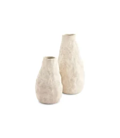 Vaas 17xH33,5cm beige Cave