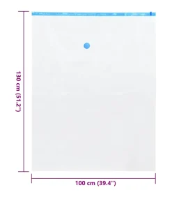 Vacuüm opbergzakken 20 pcs Transparant en blauw 130 x 100 cm