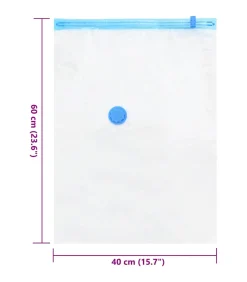 Vacuüm opbergzakken 5 pcs Transparant en blauw 60 x 40 cm