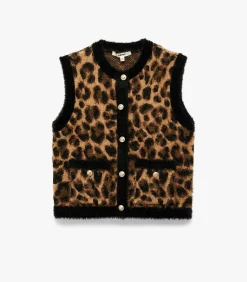 Vest met luipaardprint