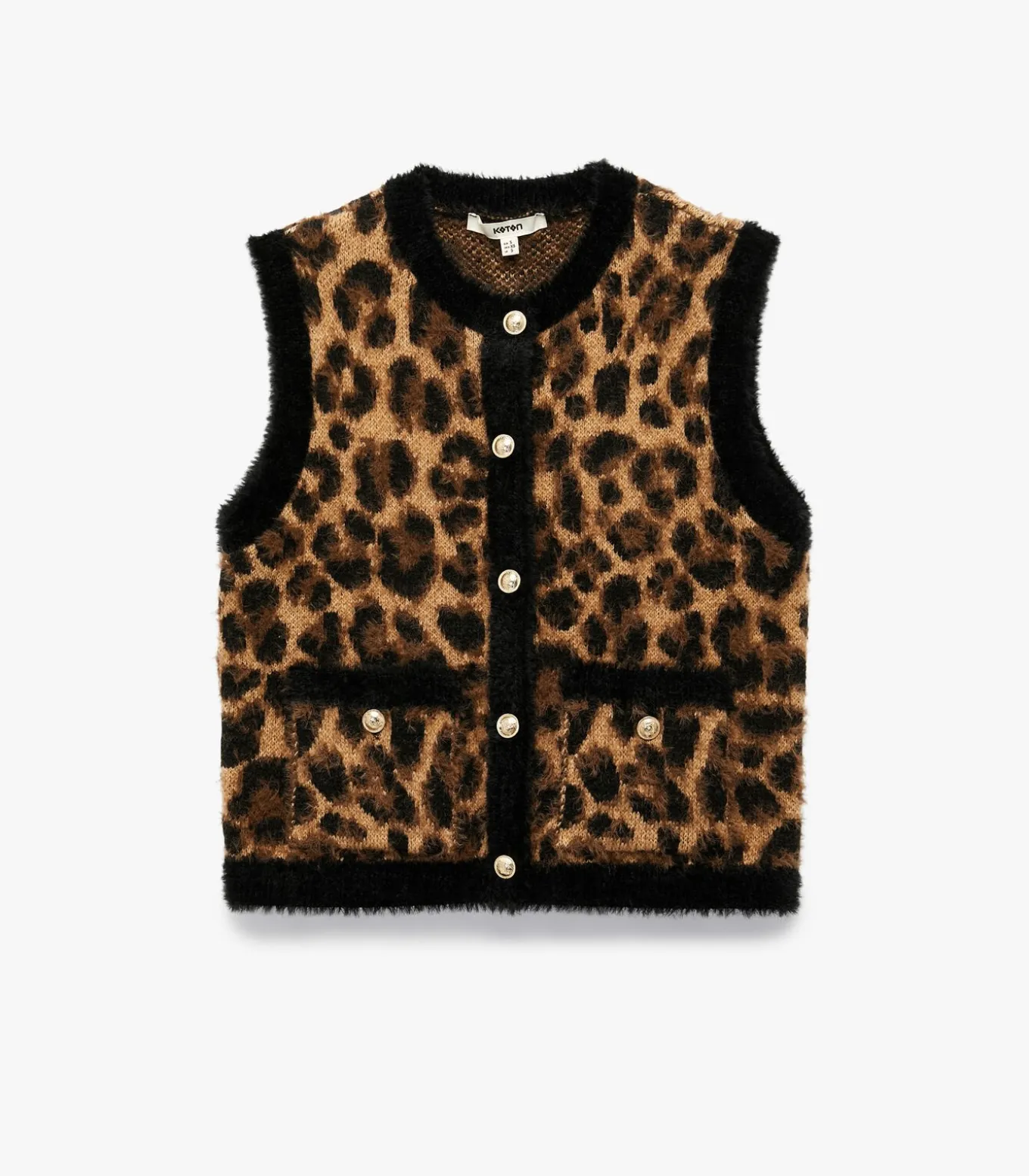 Vest met luipaardprint
