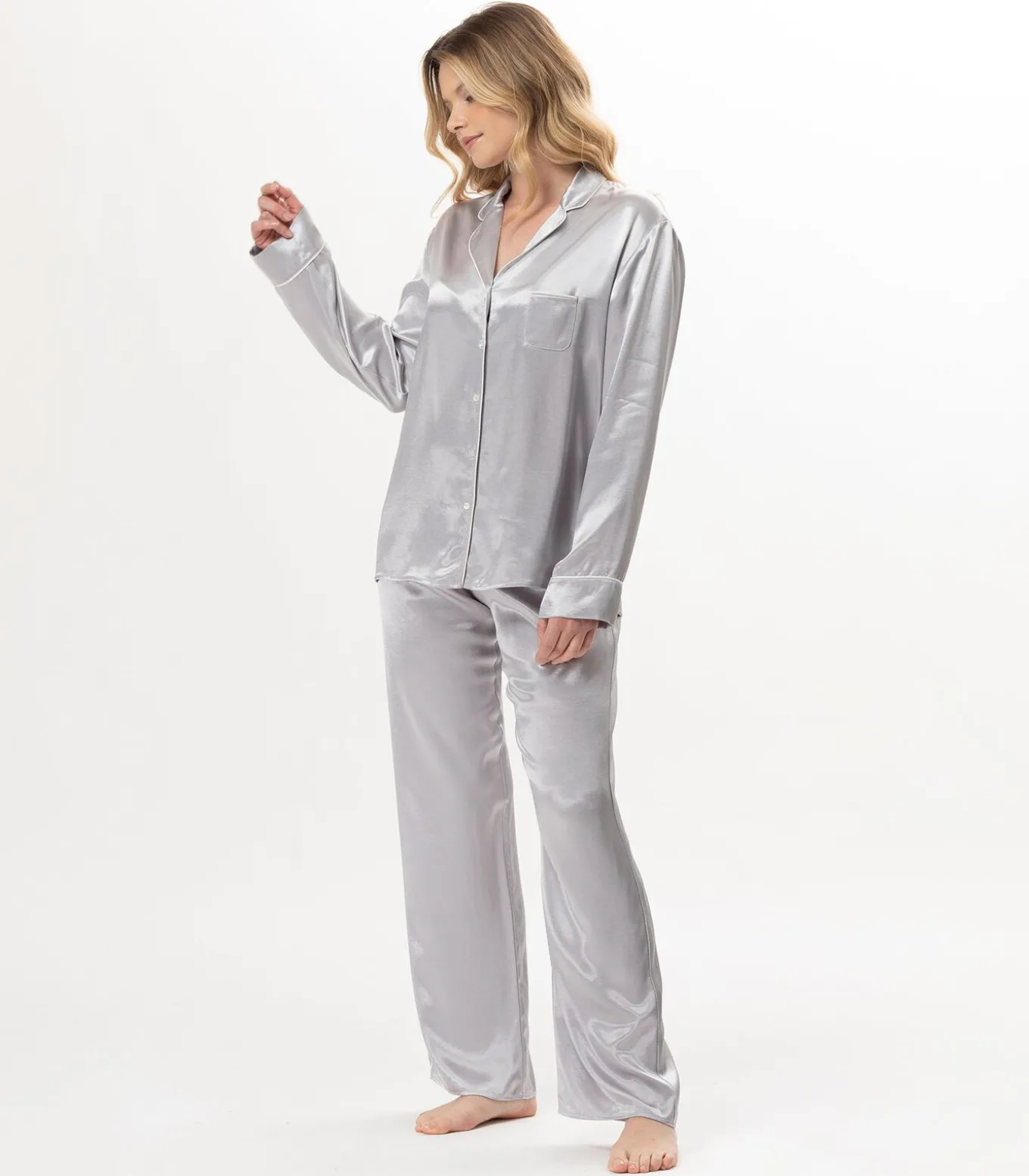 Viscose pyjama met knopen DARCY 106