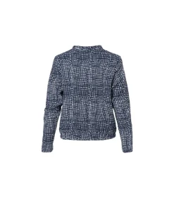 Vivian Print Jacket Navy / Wit