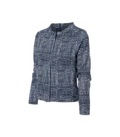 Vivian Print Jacket Navy / Wit