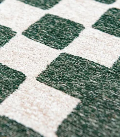 Vlak geweven woonkamer- en slaapkamerkleed GREEN OCEAN