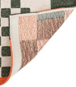 Vlak geweven woonkamer- en slaapkamerkleed GREEN OCEAN