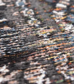 Vlak geweven woonkamer- en slaapkamerkleed BLACK FEZ