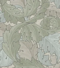 Vliesbehang Acanthus Sage & Duck Egg