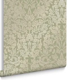 Vliesbehang Hartley Damask Sage