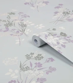 Vliesbehang Igerna Pale Duck Egg Blue|