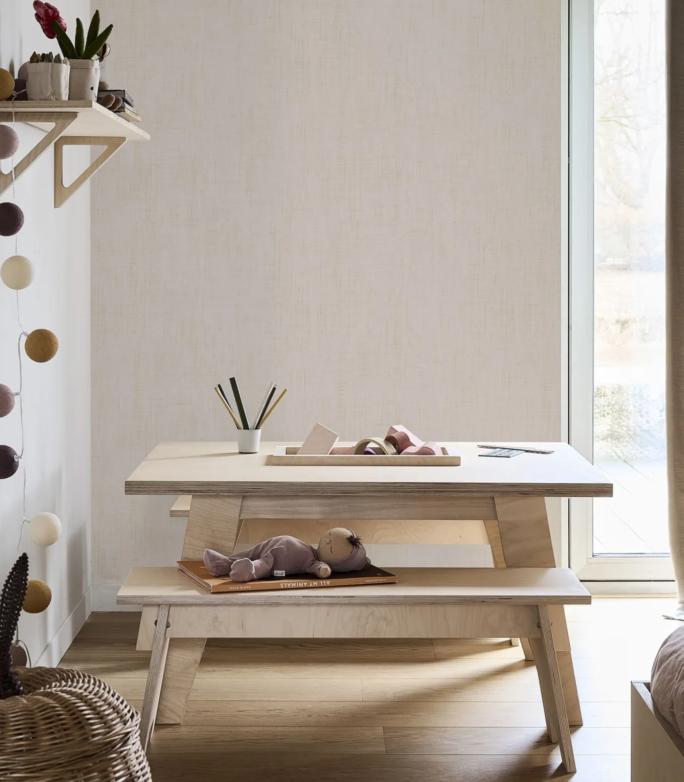 Vliesbehang linnen gold cotton