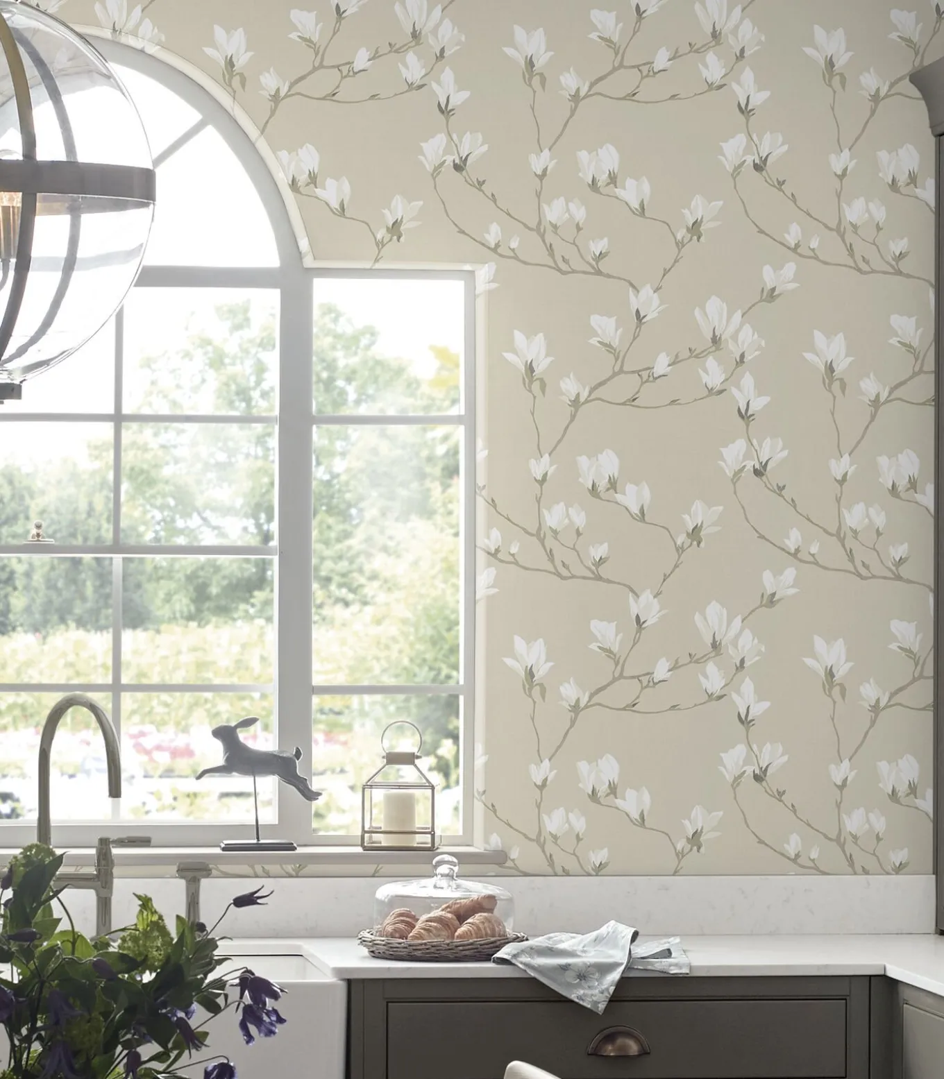 Vliesbehang Magnolia Grove Natural |