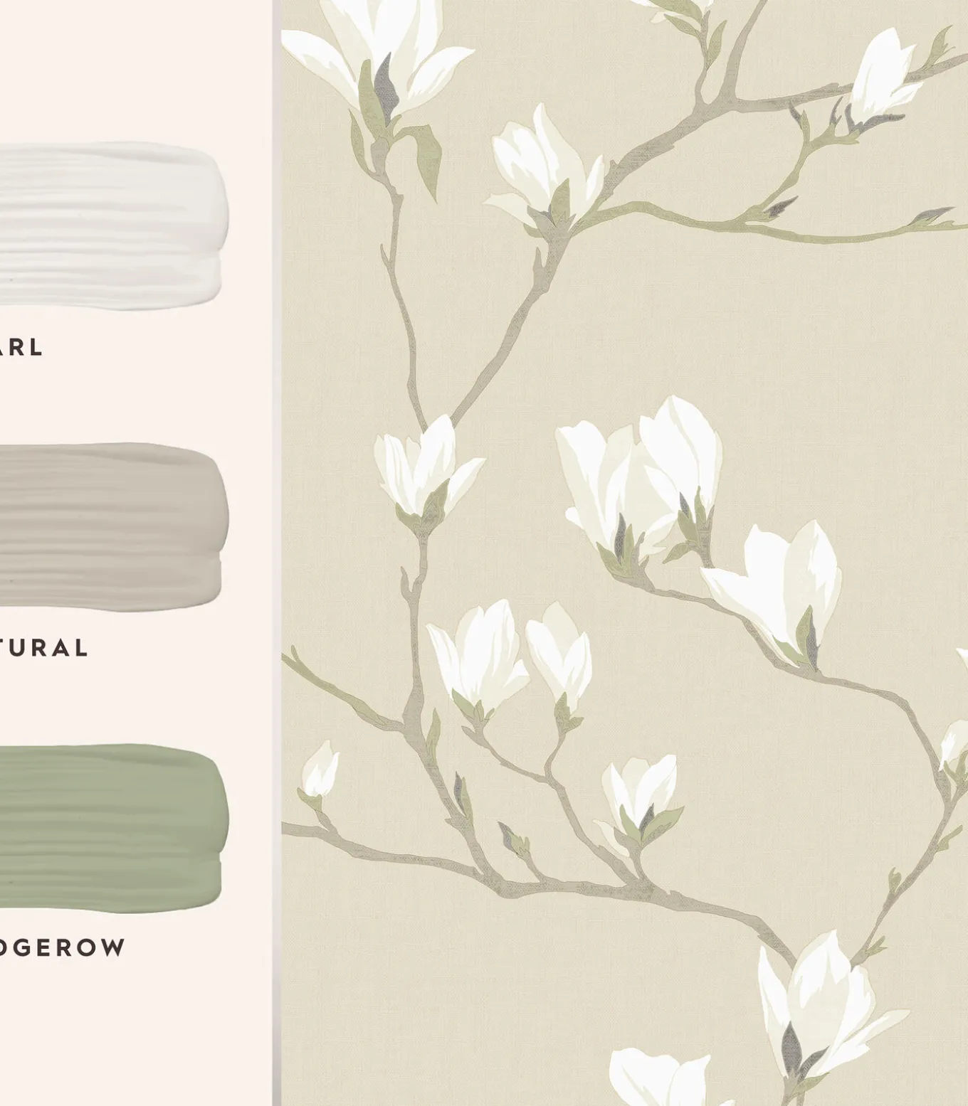 Vliesbehang Magnolia Grove Natural |