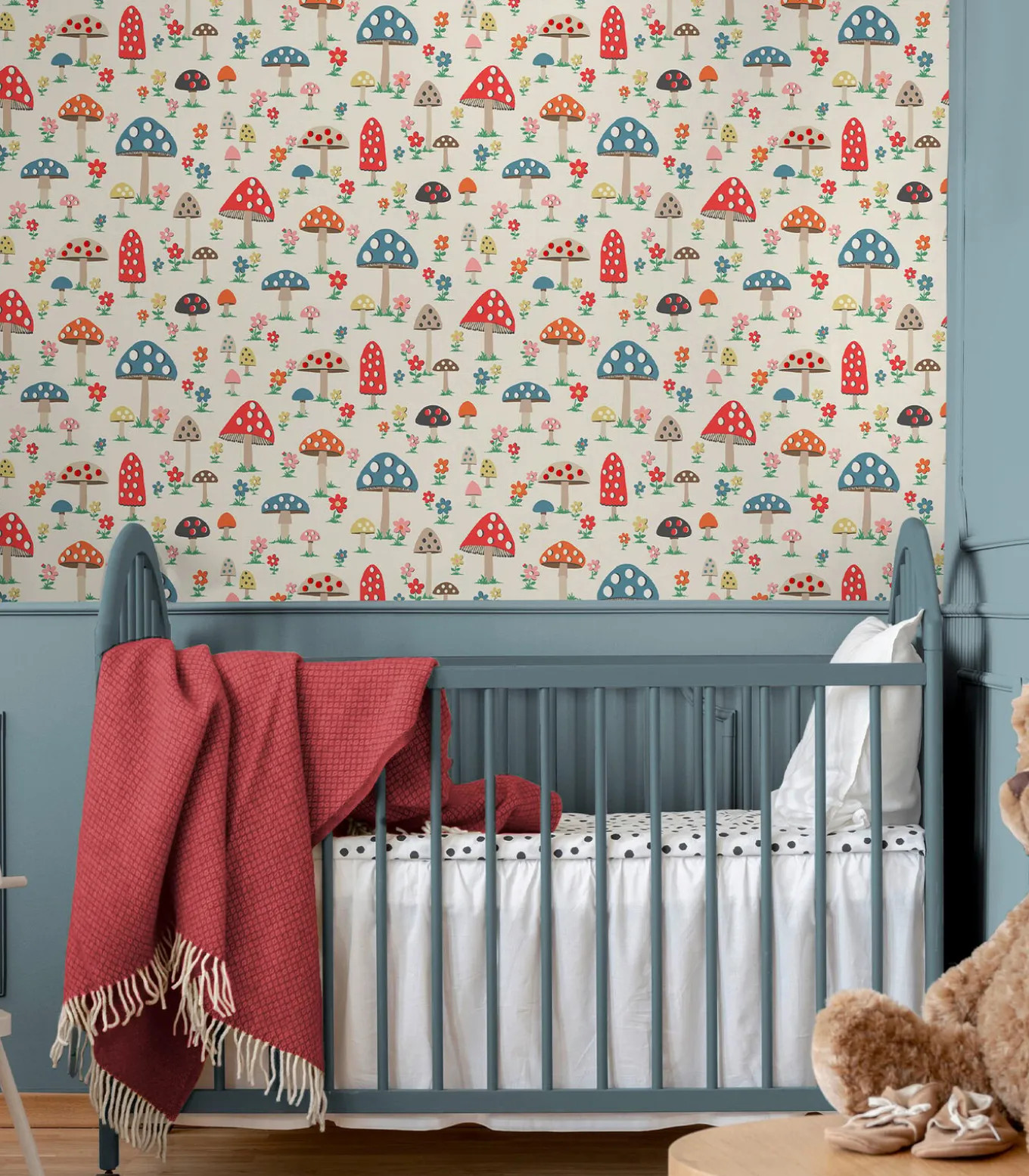 Vliesbehang Mushrooms Multi